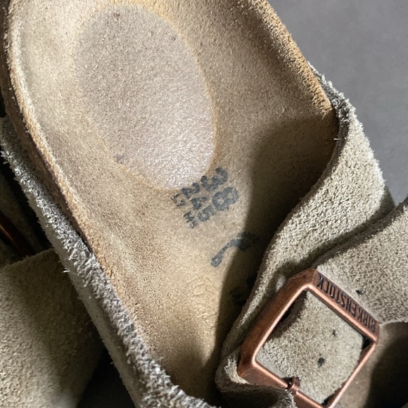 Birkenstock Brown Suede Sandals - Picture 2 of 4